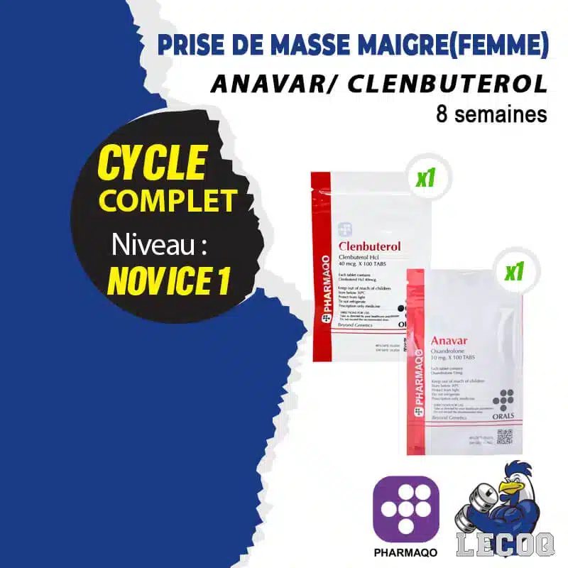 52- Anavar / Clenbuterol - 8 Semaines (Cycle de Prise de Masse Maigre pour femme) PHARMAQO