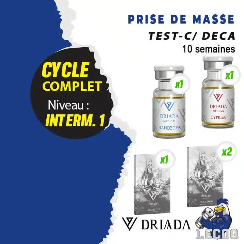 25- TESTOSTÉRONE CYPIONATE / DECA-DURABOLIN – 10 SEMAINES (CYCLE DE PRISE DE MASSE INTERMÉDIAIRE 1) DRIADA MEDICAL