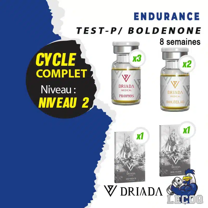 44- TESTOSTÉRONE PROPIONATE / BOLDENONE – 8 SEMAINES (CYCLE ENDURANCE NIVEAU 2) DRIADA MEDICAL