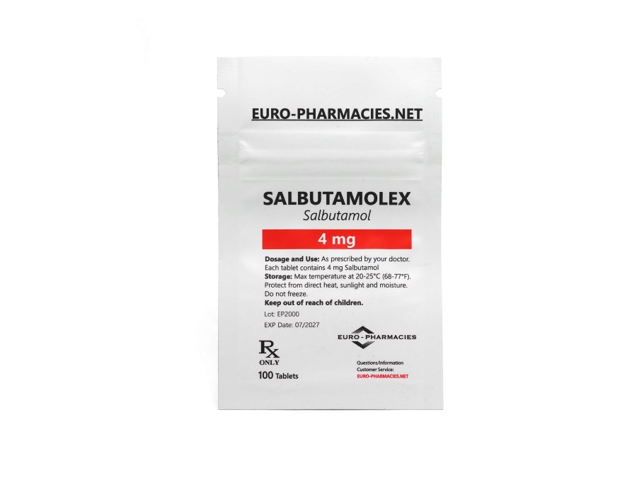 Salbutamolex(salbutamol) - 4mg/tab EP -100 tab /bag - Euro Pharmacies