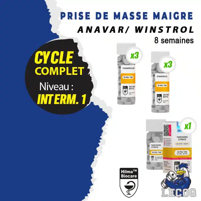 5- ANAVAR / WINSTROL – 8 SEMAINES (CYCLE DE PRISE DE MASSE MAIGRE INTERMÉDIAIRE 1) HILMA BIOCARE
