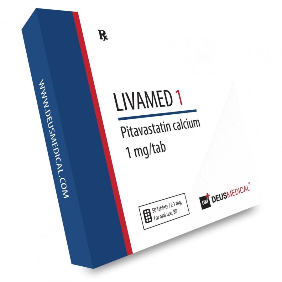 LIVAMED 1 (Pitavastatin Calcium) - 50tabs de 1mg - DEUS-MEDICAL